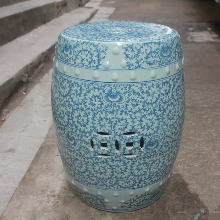 Antique Blue and White High Quality Hand Paint Porcelain Ceramic Garden Stool