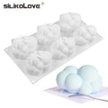 SILIKOLOVE Factory 6 Cavity 3d Cloud Shape Cake Maker LFGB Platinum Non Stick BPA Free Dessert Silicone Mousse Cake Molds