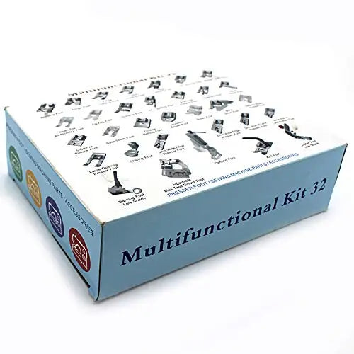 Sewing Presser Foot 32pcs Pressure Feet Kit Include Rolled Hem Foot and Metal Darning/Free Motion Presser Foot for Low Shank