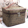Large Capacity Square Travel Cosmetic Bag with Mirror Stylish Makeup Bag for Women
