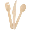 Classical Hot Sell Handmade 16cm Disposable Natural Birch Wood Hand Polish Custom Logo Knife Fork Spoon Flatware Set