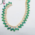 Shining Green AB Tassel Trimming Can Use for Headband Women Acrylic Resin Chain