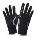 Custom logo Reflective Stripe Running Bike Riding Touchscreen Men Winter Gloves