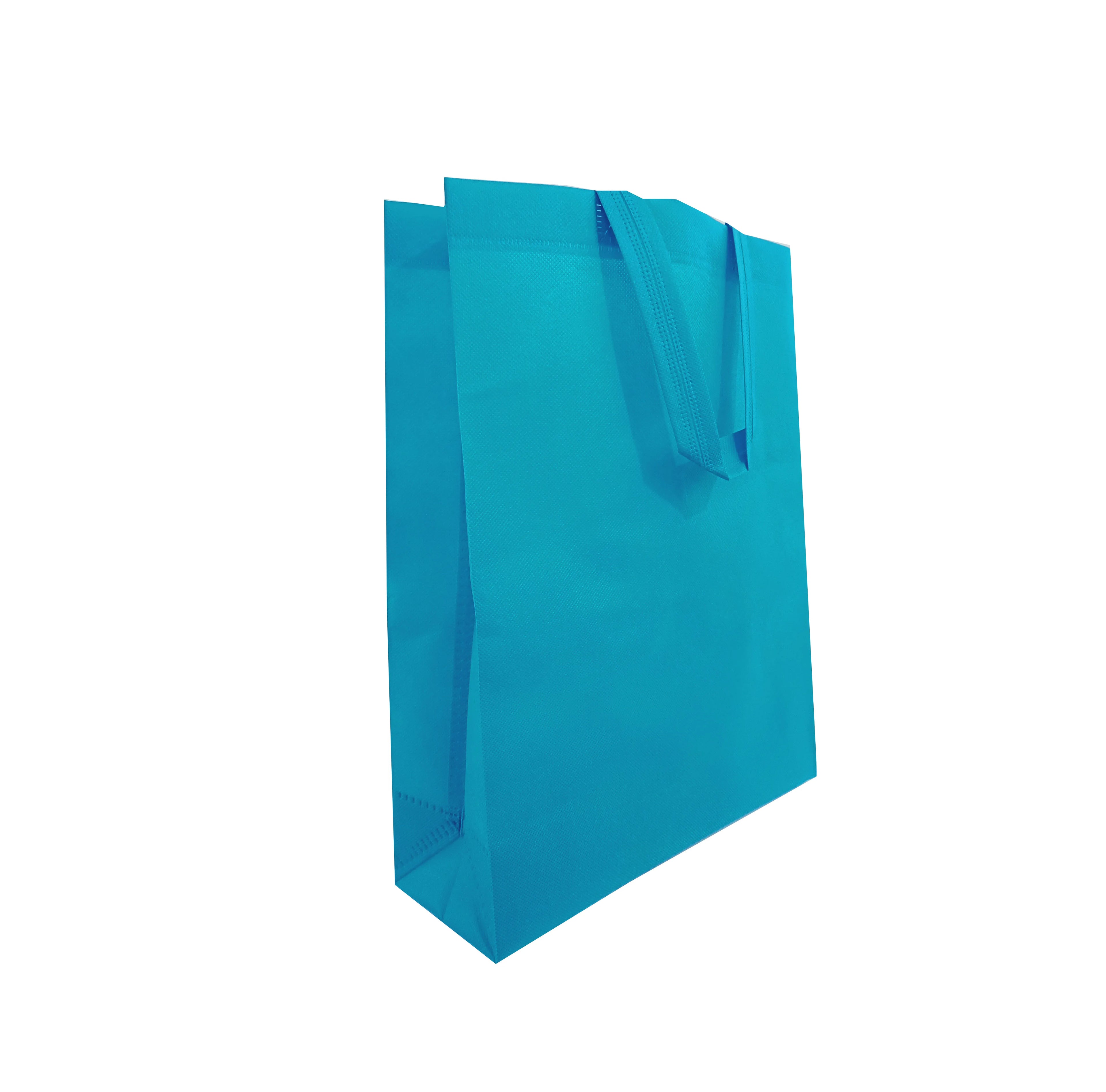 Cheap Custom Printed Eco-Friendly Recyclable Non Woven Carry Bag Logo Letter Pattern Handled Shoulder Closure 30x40x10cm Dexuan