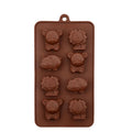 8 Cavity Mini Animal Shape Wholesale 100% Food Grade Non-Stick Silicone 3D Custom Chocolate Mold