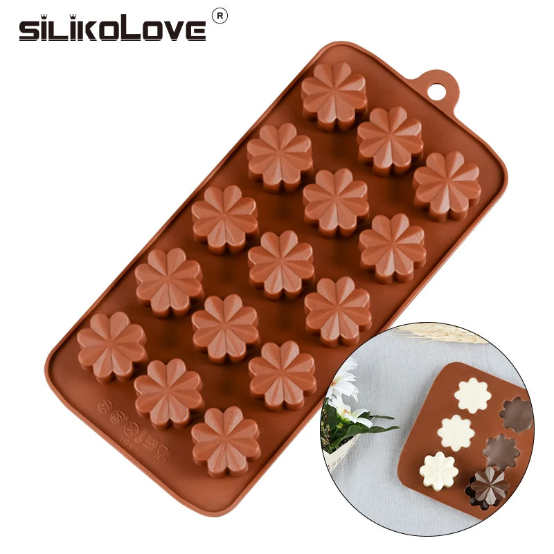 15-even Sakura Flowers Shaped Silicone Chocolate Mold Cookware Baking Tool Kitchenware Fondant Cake Decoration Tool