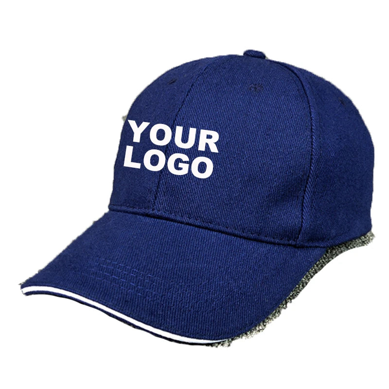 Minimum 20 Pcs Custom Embroidered Baseball Caps with Your Logo Metal Buckle Design