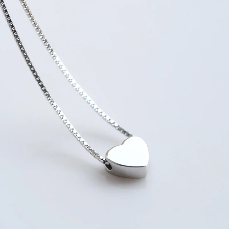Wholesale Fashion Jewelry Heart Pendant 925 Sterling Silver Necklaces for Women Jewelry 2019