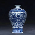 Jingdezhen Art Porcelain Vase Chinese Home Decor Antique Dragon Ceramic Blue White Vase