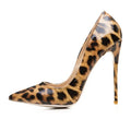 OEM/ODM Women's Leopard Print PU Pumps Zapatos De Mujer Pointed Toe High Heels Custom Slip-On Party Shoes