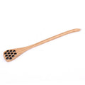 Classical Handmade Natural Chestnut European Style Lacquer Coated Eco-Friendly Long Handle Wood Honey Stirring Spoon