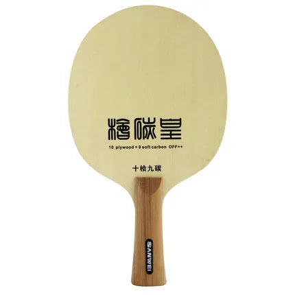 Sanwei T1091AA Professional Table Tennis Blade for Advanced Players-19-Ply Hinoki King Carbon Fiber MID-FAST Speed FL/CS Handle