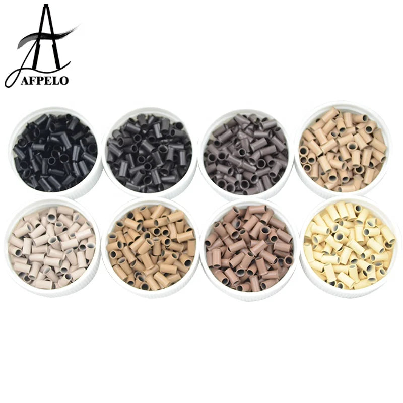 Hot Selling High Quality AFPELO 3.0*2.6*6.0mm Flared Tips Copper Micro Rings Tubes for Prebonded Hair Extension