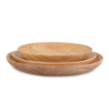 Creative Hot Sell Handmade Eco-Friendly 100pcs MOQ 15cm Round Rubber Wood Classic Dessert Dish