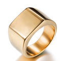 MECYLIFE 18K Gold Ring Design Engraved Men's Anillo Gold Plated Jewelry Ring