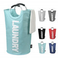 Oxford 40010507 Foldable Laundry Basket Collapsible Fabric Hamper with Handle for Bedroom Wash Bag