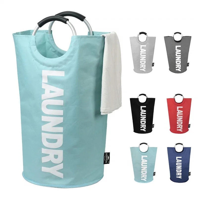 Oxford 40010507 Foldable Laundry Basket Collapsible Fabric Hamper with Handle for Bedroom Wash Bag