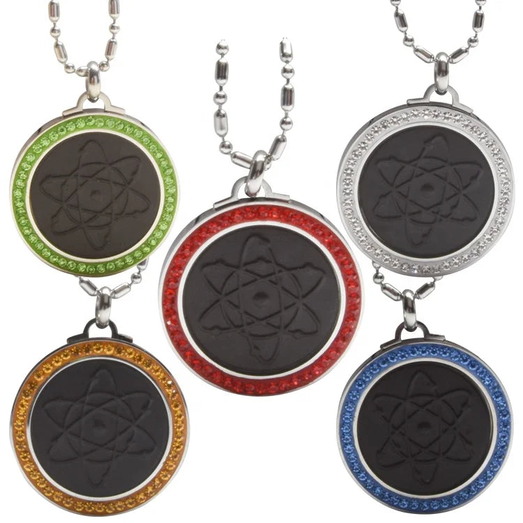 Globe Design Custom Quantum Science Stainless Steel Platinum Plated Flower Shape Locket Pendant Fashion Necklace for Children