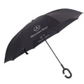 Customized Logo Creative Double-layer C-shaped Hand-free Long Handle Reverse Umbrellas