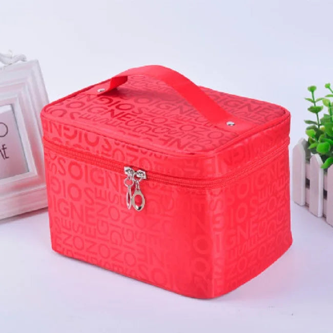 New Portable Foldable Large Capacity Square Cosmetic Bag with Handle Travel Toiletry & Makeup Bag for Women