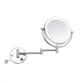 Dimmable Bathroom Shaving Zoom Mirror With Extendable Arm