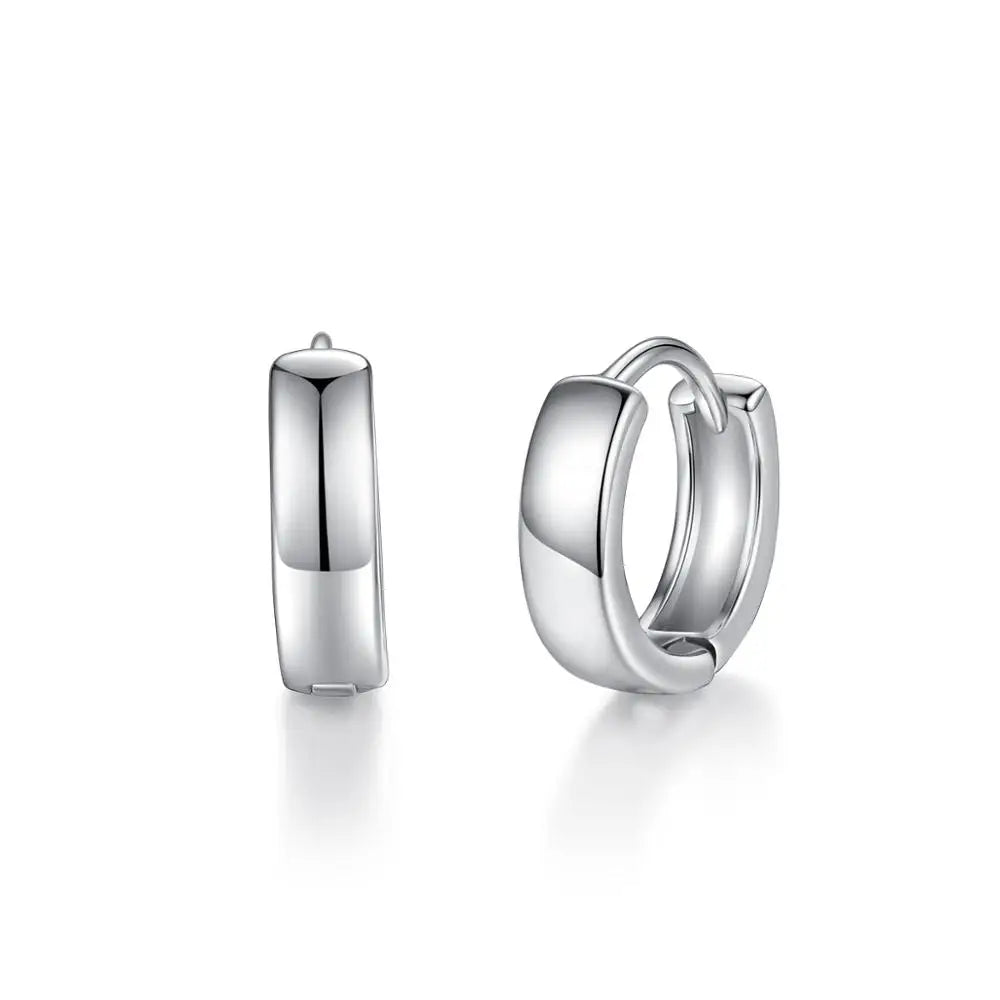 LUOTEEMI Hoop Earring Women Jewelry Simple Round Gold Plated Huggie Earring Hoop Clip on Hoop Earrings