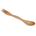 Hot Sell Creative Natural Chestnut Wood Handmade Reusable Cutlery Fork and Spoon for Dessert