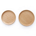 Creative Hot Sell Handmade 13cm Round  Beech Wood  Dessert Dish