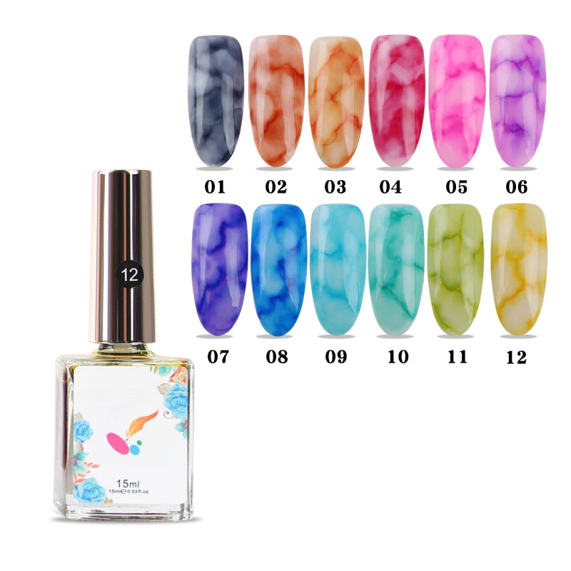 Professional Soak-Off Color UV Gel Nail Kit 12 Colors Semi-Permanent No Lamp 0 Thickness Non-Toxic CE Certified DIY Nail Art