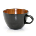 Natural Jujube Wood Coffee Cup Big Wood Mug Japanese Wood Soup Bowls with Handle