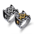 MECYLIFE Men Jewelry Masonic Rings Stainless Steel Religious Vintage Mason Ring
