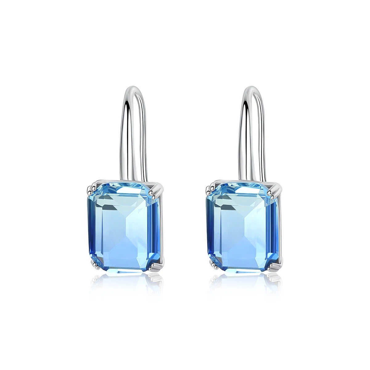 LUOTEEMI Trendy Ladies Earrings Crystal Brazil Earring for Women Jewelry Simple Design Hook Earings