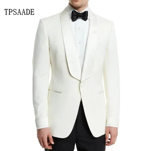 New Arrival Ivory Tuxedo Latest Design Coat Pant Wedding Groom Men Suit WF720