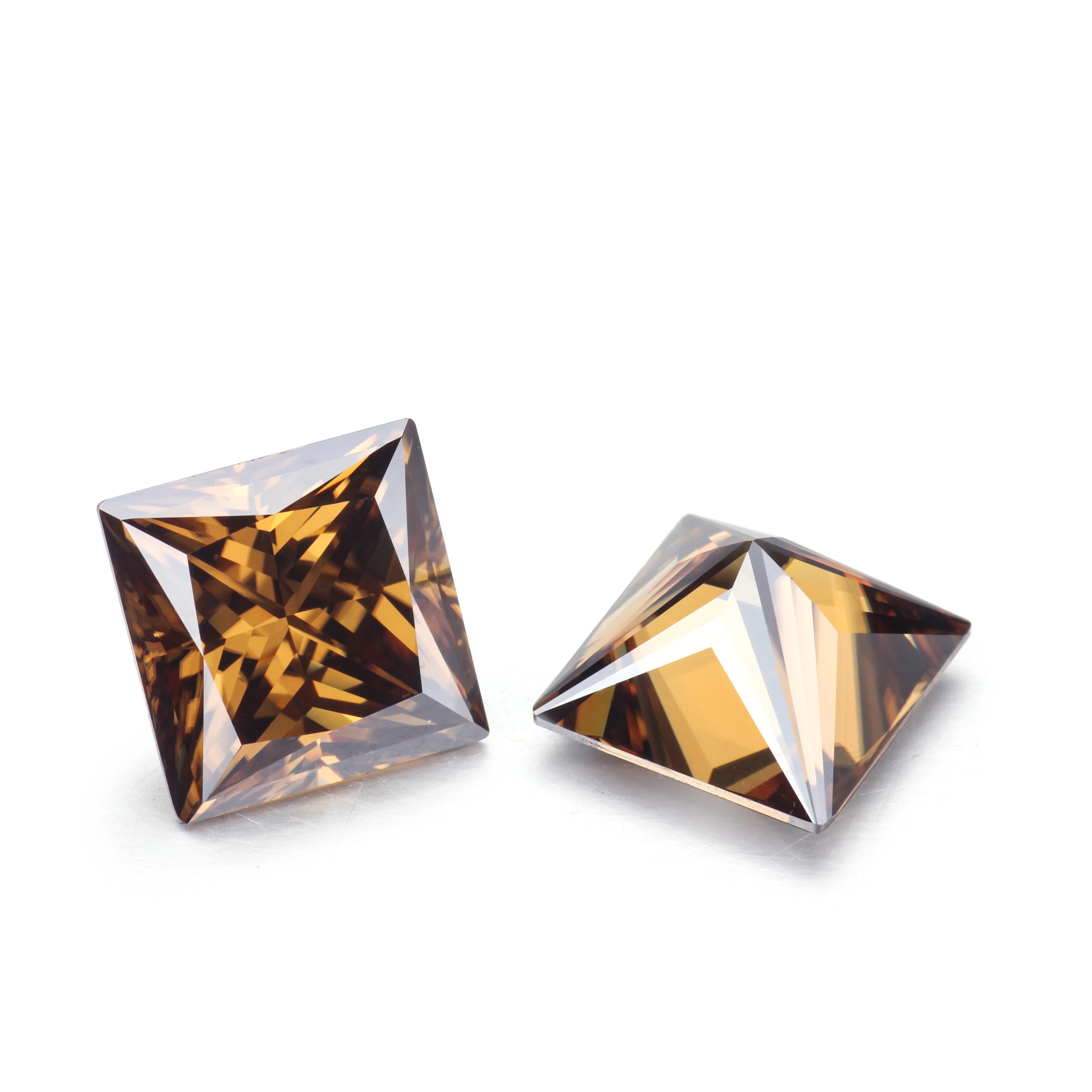 Starsgem Wholesale Loose Moissanites Synthetic Princess Cut Champagne  Moissanite