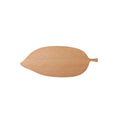 Creative Natural Beech Wood Handcrafted Eco-Friendly Fashionable 38*15 cm Vivid Leaf Vein Shaped Dessert Plate for Picnic Use