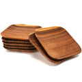Creative Hot Sell Handmade Square 16.5cm Acacia Wood   Dessert Dish
