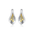 CZCITY Women Fine Jewelry Silver Boucle D'Oreille Gift Hot Brush Solid 925 Sterling Silver Tulip Flower Stud Earrings