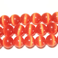 Hot Selling Shiny Crystal Red Cat Eye Round Loose Beads for Jewelry Making 6mm 8mm 10mm 12mm Beads