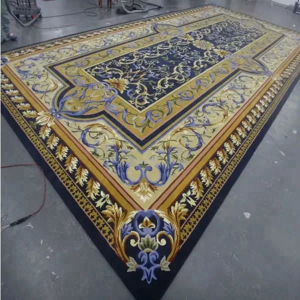 Hand Tufted Luxury Living Room Large Waiting Hall ROom Delicate Hand Made Wool Acrylic Viscose Material Rugs
