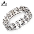 Punk Rock Man Bike Bracelet Jewelry Stainless Steel Motorcycle Chain Bracelet Silver Bicycle Chain Bracelet for Man