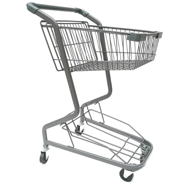 Hot Sell Supermarket Trolley Double Basket Trolley