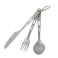 Lightweight Three-piece Set of Titanium Knife Fork and Spoon Camping Tool