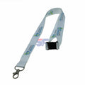 Tricolor Full-Color Heat-Printed Lanyard with Transparent PVC Card Polyester Material