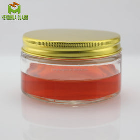 200ml 7oz Round Wide Mouth Straight Edge Glass Jam Jar Food Storage Glass Caviar Chocolate Jar Container with Aluminum Cap