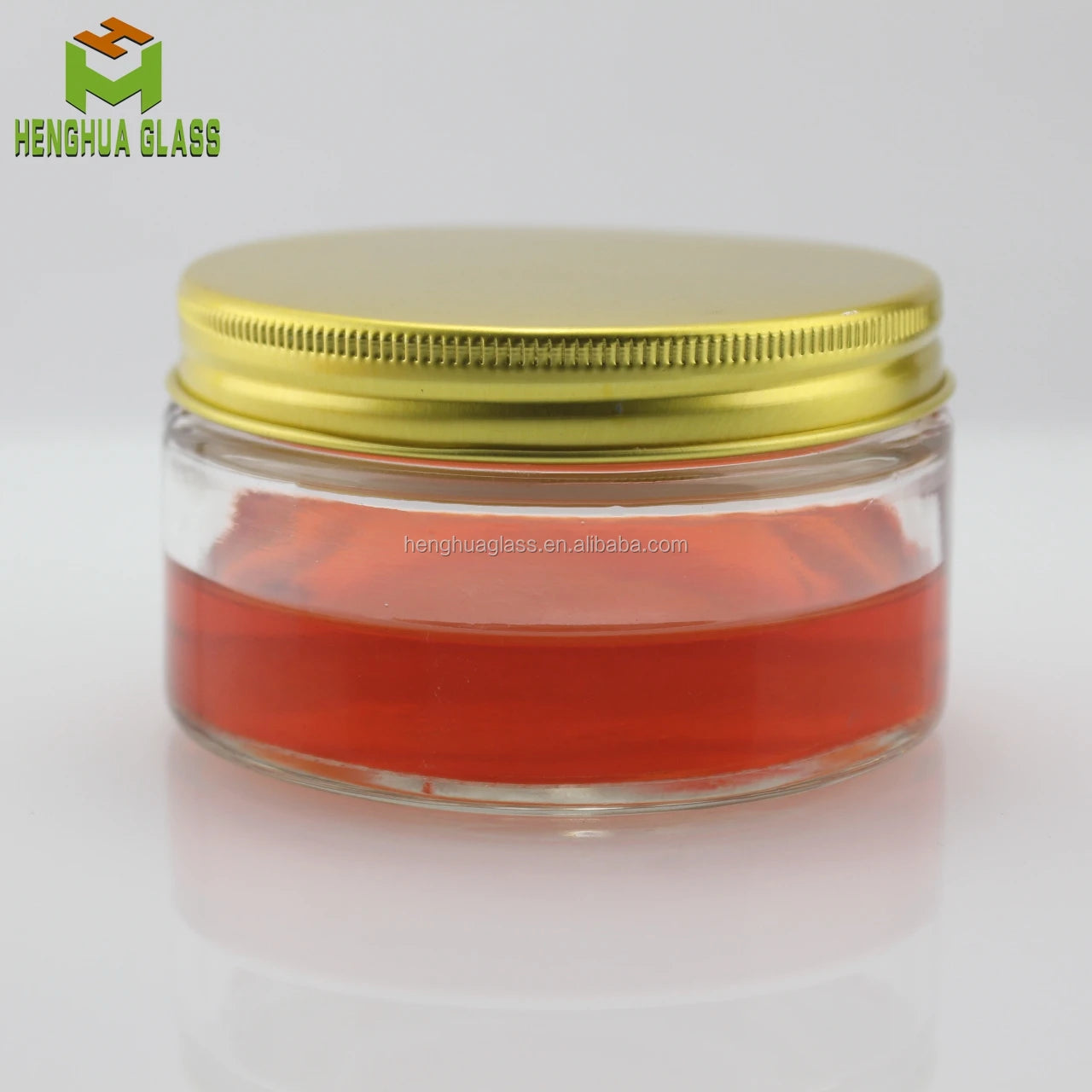 200ml 7oz Round Wide Mouth Straight Edge Glass Jam Jar Food Storage Glass Caviar Chocolate Jar Container with Aluminum Cap