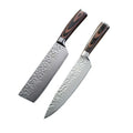 Hot Selling 8-Inch Damascus Pattern Chef Knife Set Stainless Steel with Wood Handle Kitchen Use Online Sale Food Professionals