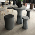 Wholesale Fiberglass Eco-Friendly Durable Hand Carved Indoor Outdoor Greenhouse Garden Planter Concrete Stool Light Grey