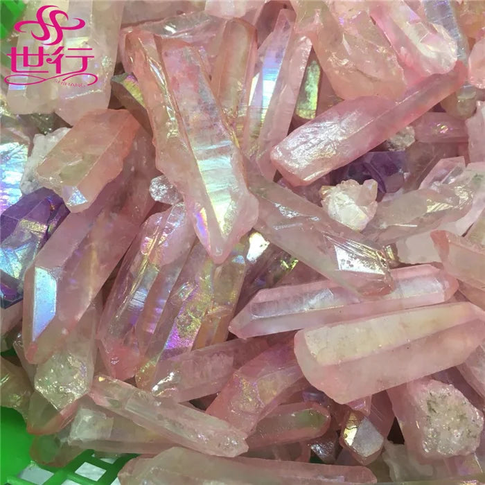 Wholesale Natural Angel Aura Quartz Raw Crystal Points Stick for Healing and Decorative Purposes