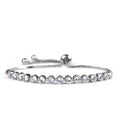 Weiman Exquisite Classic Round Cut Cubic Zirconia CZ Crystal Bolo Bracelets Adjustable for Women Girls Children