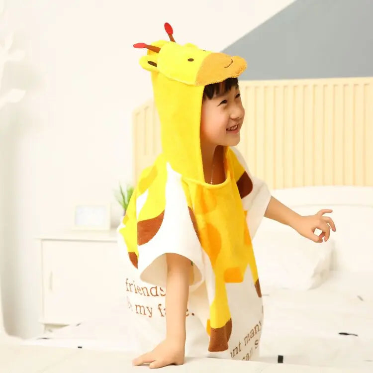 Cotton Custom Printed Poncho Bath Towel for Children 60*130cm Woven Design for Newborns for Kitchen Use